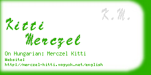 kitti merczel business card